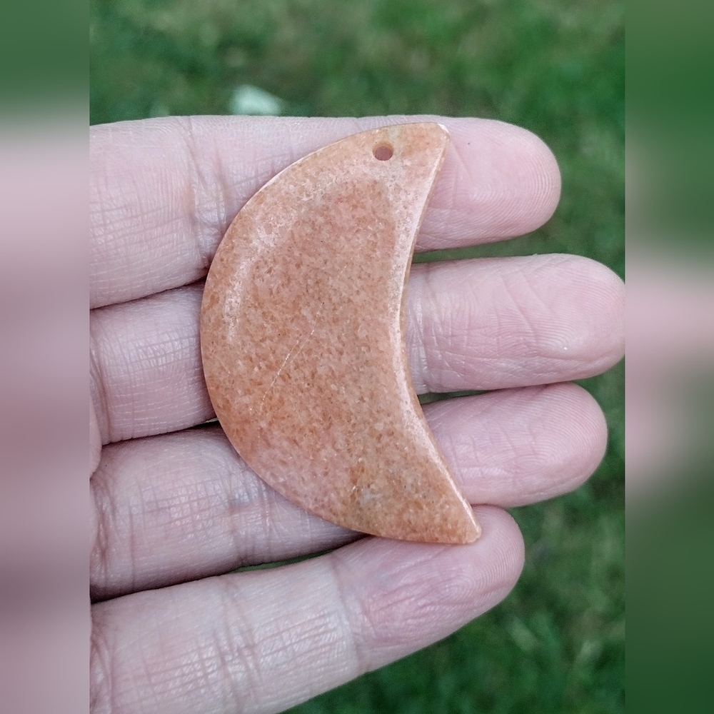 Amazonite Crescent Moon Pendant Stone
